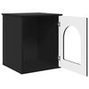 vidaXL Cat House Black 53 x 52 x 62 cm Engineered Wood