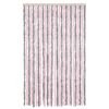 vidaXL Fly Curtain Silver Grey and Pink 118x220 cm Chenille