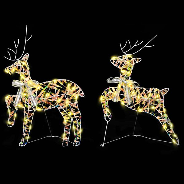 vidaXL LED Reindeers with 40 LEDs 2 pcs Warm White PET