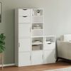 vidaXL Side Cabinets 5 pcs ODDA White 40x24x79 cm Solid Wood Pine