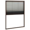 vidaXL Plisse Insect Screen for Windows Aluminium Brown 80x120 cm