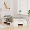 vidaXL Floor Bed Frame with Storage White 75 x 190 cm Solid pine wood