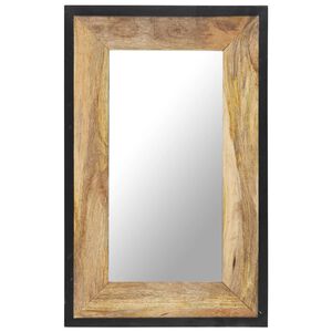 vidaXL Mirror 80x50 cm Solid Mango Wood
