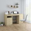 vidaXL Desk Sonoma Oak 140x50x76 cm Engineered Wood