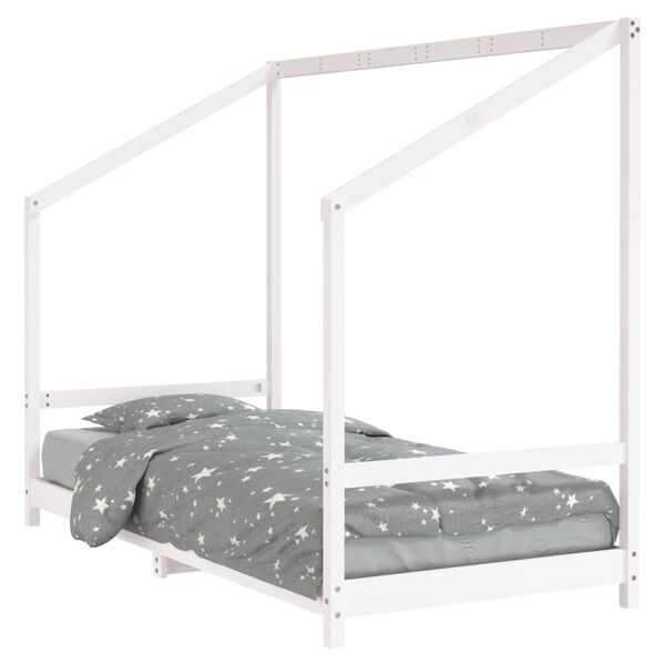 vidaXL Kids Bed Frame White 90x190 cm Solid Wood Pine