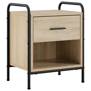 vidaXL Bedside Cabinet Sonoma Oak 40 x 30 x 50 cm Engineered Wood