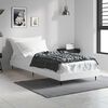 vidaXL Bed Frame without Mattress White 75x190 cm Small Single Engineered Wood