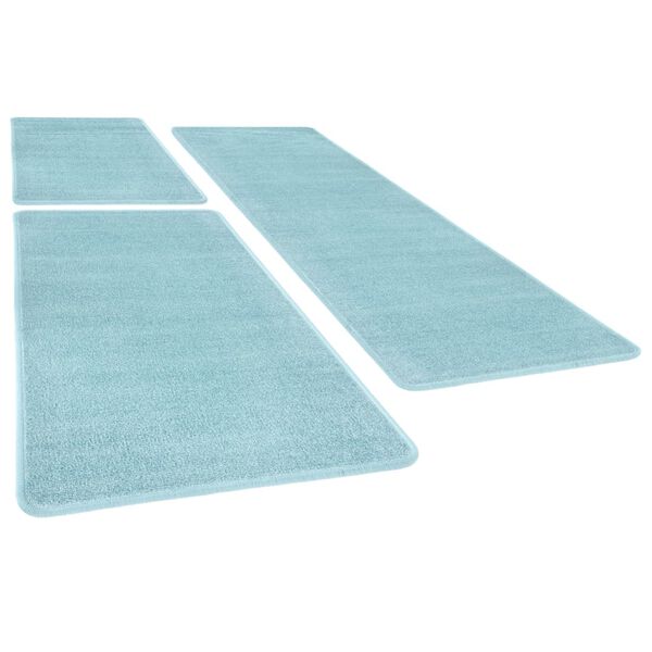 vidaXL Bed Carpets Shaggy High Pile 3 pcs Turquoise