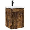 vidaXL Bathroom Vanity Unit with Tap Smoked Oak 42 x 40 x 74.5 cm