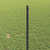 vidaXL Fence with Post Grey 1 x 25 m Steel