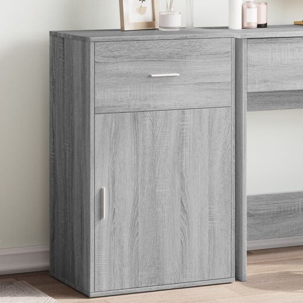 vidaXL Storage Cabinet Grey Sonoma 56.5x39x90 cm Engineered Wood
