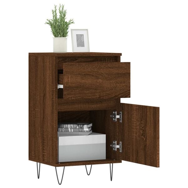 vidaXL Sideboards 2 pcs Brown Oak 40x35x70 cm Engineered Wood