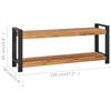 vidaXL Bench 120 cm Solid Teak Wood