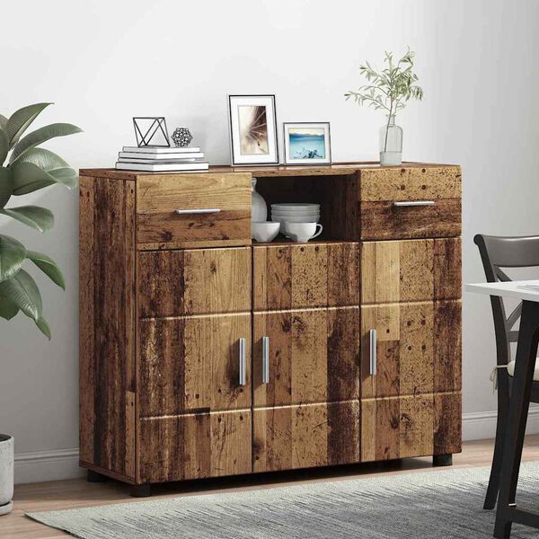 vidaXL Wooden Cabinet Old Wood 88.5 x 30.5 x 73 cm Engineered Wood