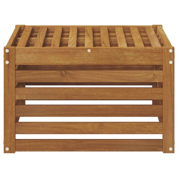 vidaXL Outdoor Footstool Solid Acacia Wood Natural 59 x 59 x 37 cm