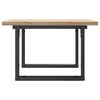 vidaXL Coffee Table O-Frame 60x60x40.5 cm Solid Wood Pine and Steel