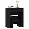 vidaXL Dressing Table Black oak 60 x 40 x 75 cm Engineered wood