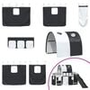 vidaXL Kids'Loft Bed Frame White and Black 99.5 x 190 cm Metal