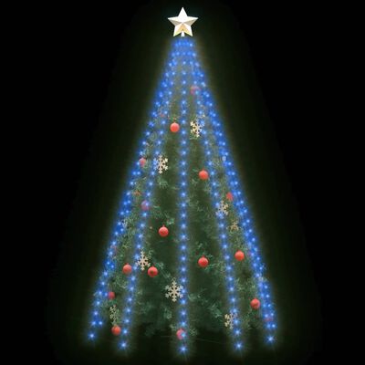 vidaXL Christmas Tree Net Lights with 300 LEDs Blue 300 cm