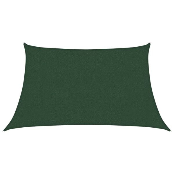 vidaXL Sunshade Sail 160 g/m² Dark Green 3/4x2 m HDPE