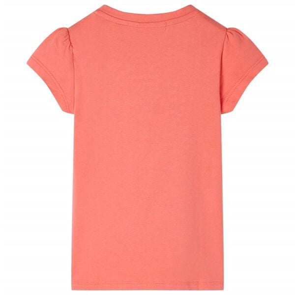 Kids' T-shirt with Cap Sleeves Coral 104