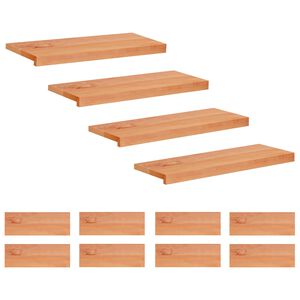 vidaXL Stair Treads 12 pcs 80 x 30 x 2 cm Varnish Solid Beech Wood