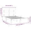 vidaXL Bed Frame without Mattress 120x190 cm Small Double Solid Wood