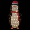 vidaXL Snow Penguin Figure Warm White 78 x 88 x 180 cm Fabric
