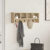 vidaXL Wall-Mounted Coat Rack with Shelf Sonoma oak 75 x 16 x 26 cm