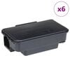 vidaXL Mouse Traps 6 pcs Black 22x12.5x7.5 cm
