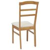 vidaXL Dining Chair 2 pcs Natural and Light Solid Rubber Wood