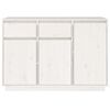 vidaXL Sideboard White 110x34x75 cm Solid Wood Pine