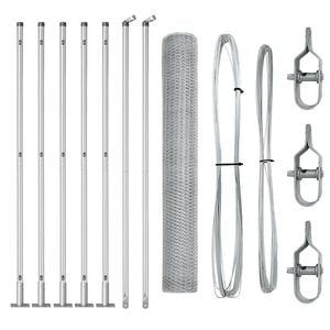 vidaXL Welded Wire Fence with Concrete Base 10 x 0.8 m (W x H)