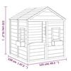 vidaXL Playhouse with Lockable Door and Flower Pots Solid Wood Fir