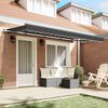 vidaXL Retractable Awning Manual Anthracite 350 x 200 cm Fabric