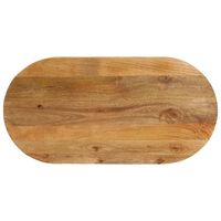 vidaXL Table Top 80x40x2.5 cm Oval Solid Wood Mango