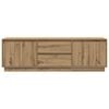 vidaXL TV Cabinet with LED Lights Artisan Oak 160.5x41x50 cm