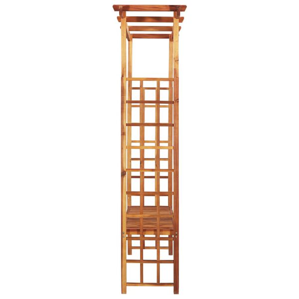 vidaXL Garden Pergola with Bench Solid Acacia Wood 143x50x198 cm
