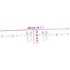 vidaXL Sliding Door Hardware Kit 200 cm Steel Black
