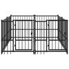 vidaXL Outdoor Dog Kennel Steel 3.75 m&sup2;