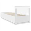 vidaXL Bed Frame with Headboard White 90 x 200 cm Engineered Wood