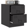 vidaXL Bedside Cabinets 2 pcs Black 34.5x39x44 cm Steel