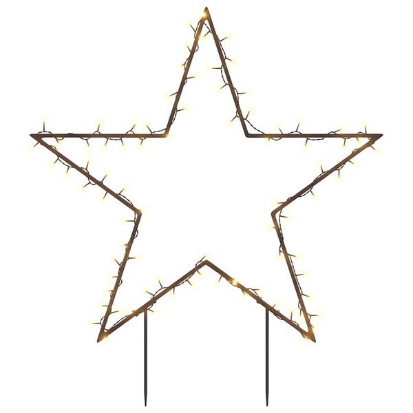 vidaXL Christmas Light Decoration with Spikes Star 80 LEDs 60 cm