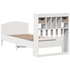 vidaXL Bookcase Bed without Mattress White 75x190 cm Small Single Solid Wood Pine