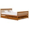 vidaXL Bed Frame without Mattress Honey Brown Solid Wood 140x200 cm