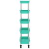 vidaXL 5-Tier Kitchen Trolley Turquoise 42x29x128 cm Iron and ABS
