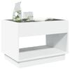 vidaXL Coffee Table with Infinity LED White 70x50x50 cm