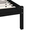 vidaXL Bed Frame without Mattress Black Solid Wood Small Double
