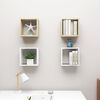 vidaXL Wall Cube Shelves 4 pcs White and Sonoma Oak 30x15x30 cm
