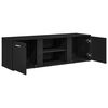 vidaXL TV Cabinet Black Oak 120x34x37 cm Engineered Wood